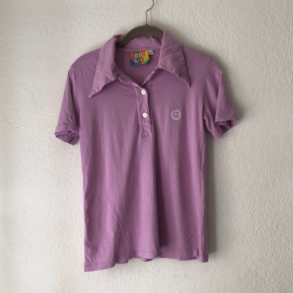 Lavender Big Bud Press Polo Shirt Size P